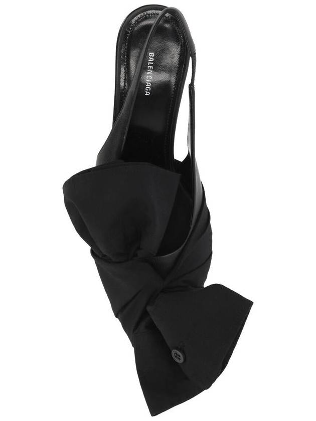 Knife Chemise 40mm Slingback Heels Black - BALENCIAGA - BALAAN 5