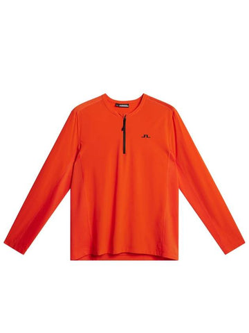 Men's Tomas Pro Pack Long Sleeve T-Shirt Tangerine Tango - J.LINDEBERG - BALAAN 1