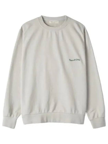 Micro wordmark sweatshirt heather gray MOPQSS2230HEATHERGRAY T shirt - MUSEUM OF PEACE & QUIET - BALAAN 1