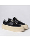 Platform Leather Low Top Sneakers Black - MAISON MARGIELA - BALAAN 3