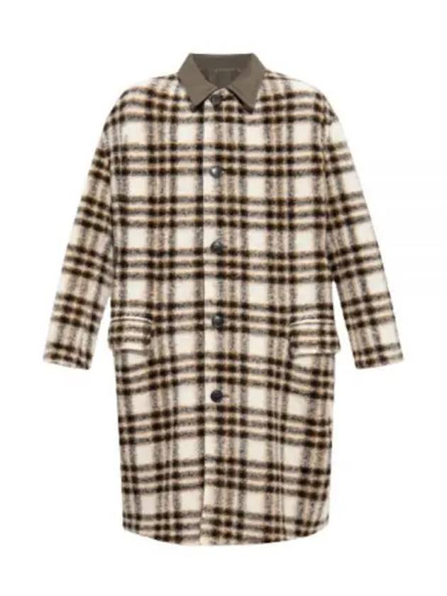 Men's Kinston Check Reversible Single Coat Ecour - ISABEL MARANT - BALAAN.