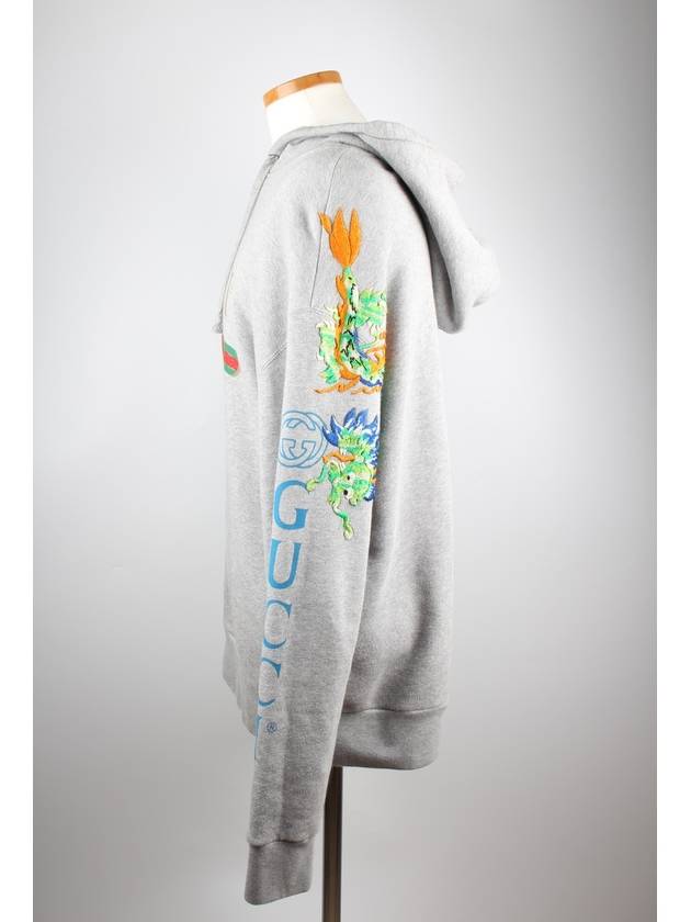 dragon embroidery hoodie - GUCCI - BALAAN 3