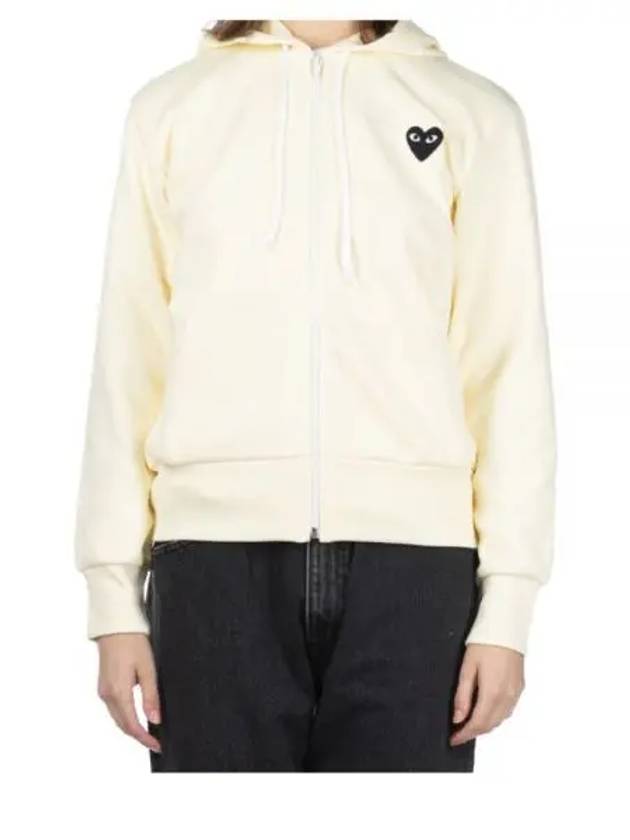 Black Logo Wappen Zip Up Hoodie Yellow - COMME DES GARCONS - BALAAN 2