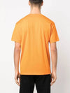 Logo Patch Cotton Short Sleeve T-Shirt Orange - STONE ISLAND - BALAAN 5