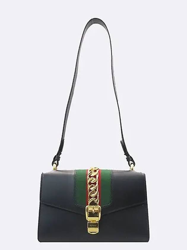 421882 Leather Sylvie Ribbon Tote Strap Shoulder Bag - GUCCI - BALAAN 2