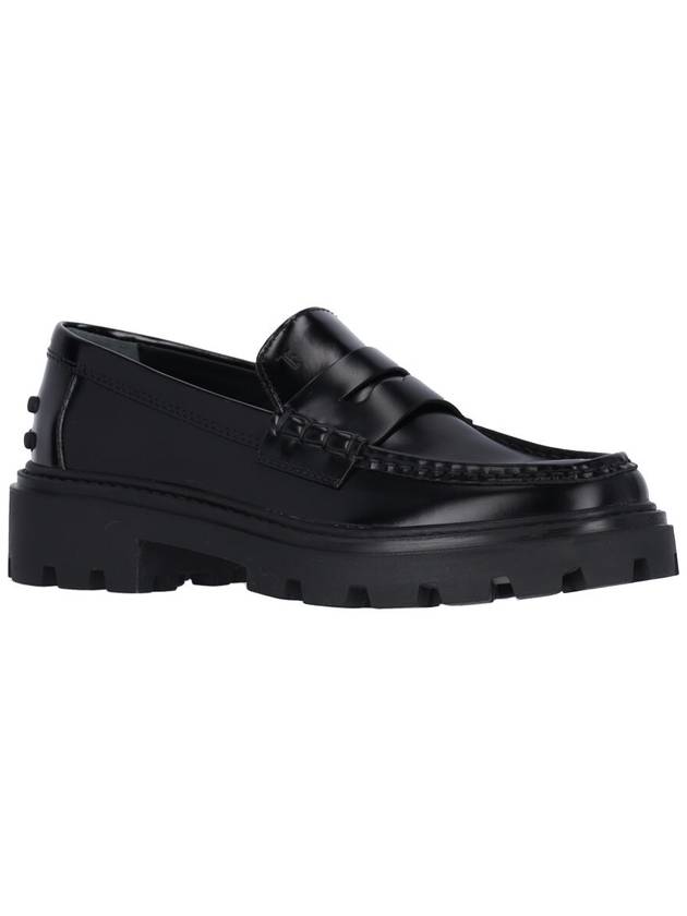 Leather Penny Loafers Black - TOD'S - BALAAN 3