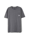 Men's Simple Logo Tri-Blend Short Sleeve T-Shirt Grey - THE NORTH FACE - BALAAN 1