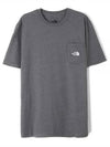 Men's Simple Logo Tri-Blend Short Sleeve T-Shirt Grey - THE NORTH FACE - BALAAN 1