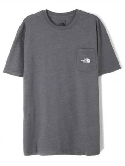 Men's Simple Logo Tri-Blend Short Sleeve T-Shirt Grey - THE NORTH FACE - BALAAN 2