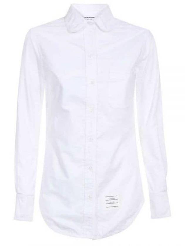 RWB Back Stripe Round Collar Classic Oxford Shirt White - THOM BROWNE - BALAAN 2