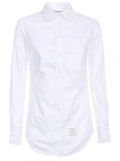 RWB Back Stripe Round Collar Classic Oxford Shirt White - THOM BROWNE - BALAAN 2