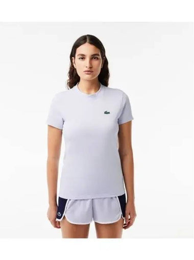 Women s training basic t shirt light lavender - LACOSTE - BALAAN 1