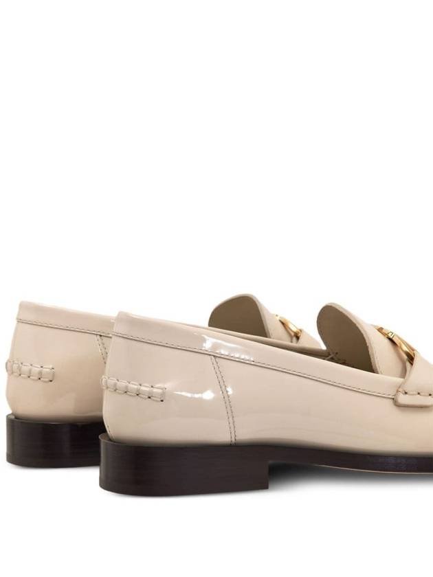 Moccasin Gancini Ornament Loafers White - SALVATORE FERRAGAMO - BALAAN 3