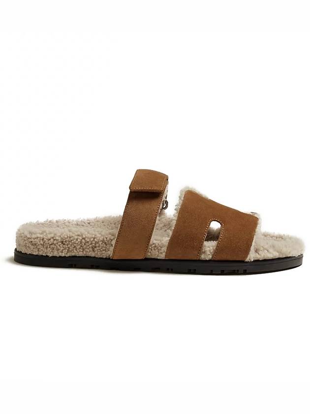 Chypre sandals suede goatskin dark brown men - HERMES - BALAAN 2