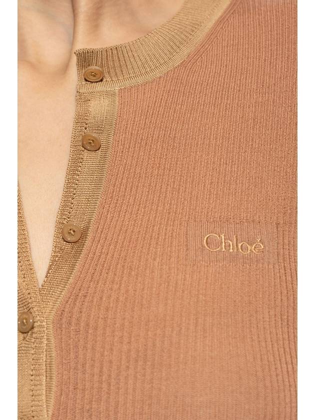 Chloé Wool Sweater With Logo, Women's, Brown - CHLOE - BALAAN 5