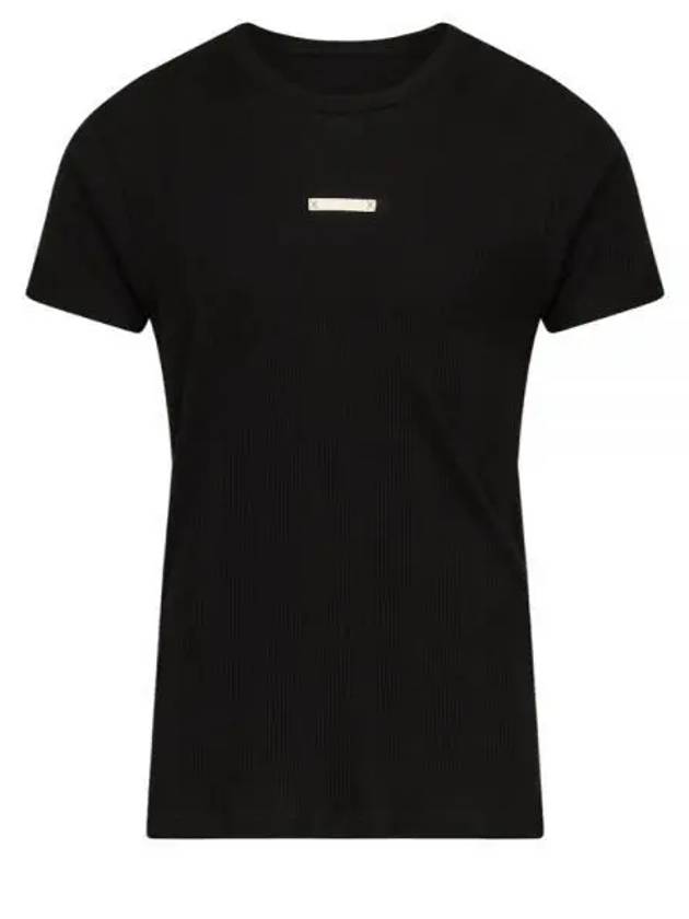 Logo Patch Short Sleeve T-Shirt Black - MAISON MARGIELA - BALAAN 2