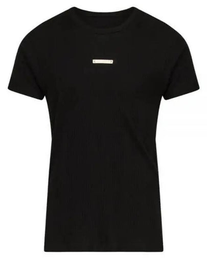 Logo Patch Short Sleeve T-Shirt Black - MAISON MARGIELA - BALAAN 2