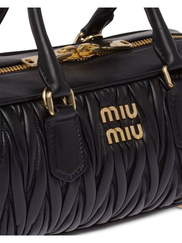 Arcadi Materasse Nappa Leather Top Handle Bag Black - MIU MIU - BALAAN 5