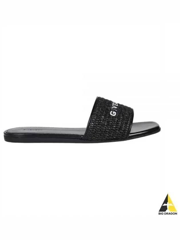 4G Raffia Slippers Black - GIVENCHY - BALAAN 2