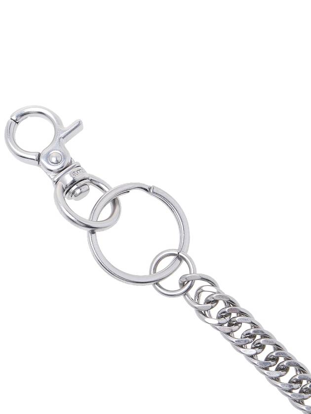 Logo Charm Chain Keyring Silver - AMI - BALAAN 7