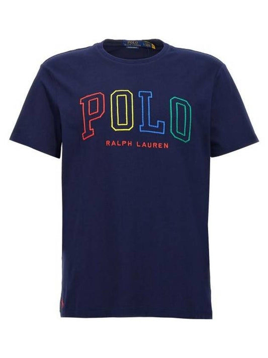 Embroidered Logo Cotton Short Sleeve T-shirt Navy - POLO RALPH LAUREN - BALAAN 1