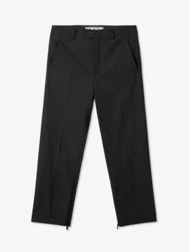 Zipper Wool Slim Straight Pants Black - OFF WHITE - BALAAN 2