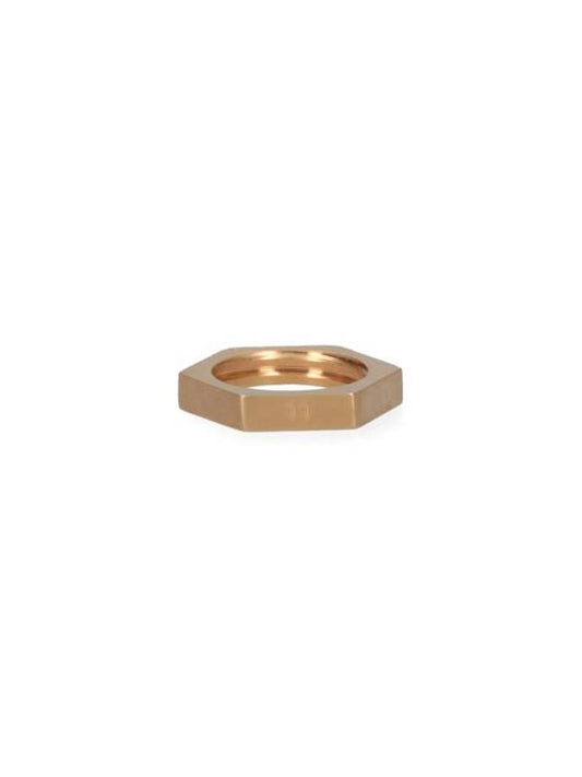 Women's Bolt Nut Ring Tumbled Yellow Gold - MAISON MARGIELA - BALAAN 1