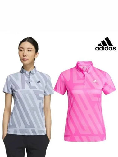 Women s all overprint golf t shirt GM3674 GM3762 Domestic product GQFK22123020440 - ADIDAS GOLF - BALAAN 1