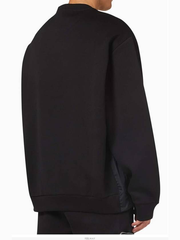 Technical Cotton Sweatshirt Black - PRADA - BALAAN 3