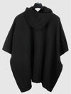 Dark Shadow Barbell Poncho Sweatshirt DS19S4234F 09 BLACK DAC003bk - RICK OWENS - BALAAN 4
