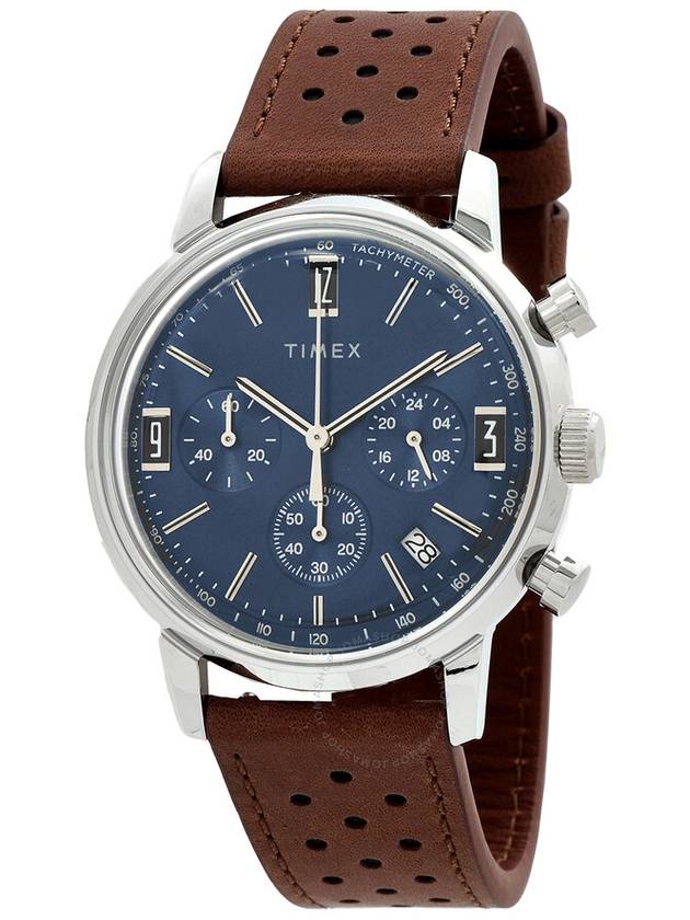 Open Box - Timex Marlin Chronograph Quartz Blue Dial Men's Watch TW2W10200VQ - TIMEX - BALAAN 1