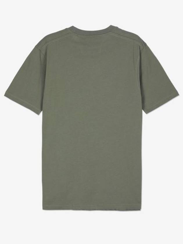 Logo Print Cotton Short Sleeve T-Shirt Bronze Green - CP COMPANY - BALAAN 3