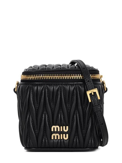 Matelasse Nappa Leather Micro Cross Bag Black - MIU MIU - BALAAN 2