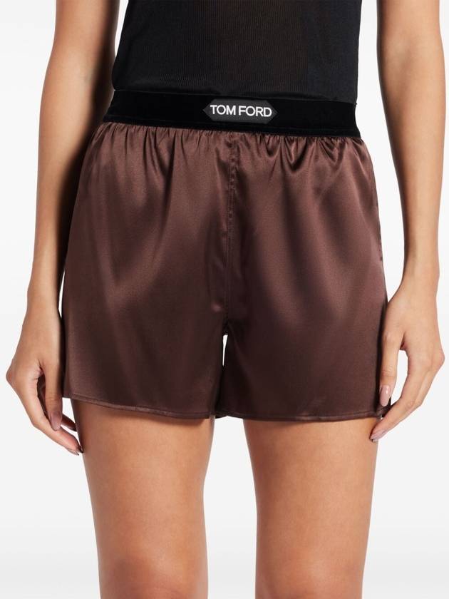 Short Pants SH0021FAX881KB750 DARK BROWN Brown - TOM FORD - BALAAN 5