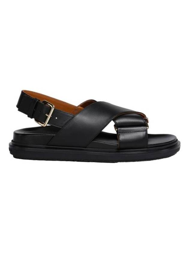 Fussbet Leather Sandals Black - MARNI - BALAAN 2