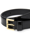 Triangle Logo Patent Leather Belt Black - PRADA - BALAAN 6