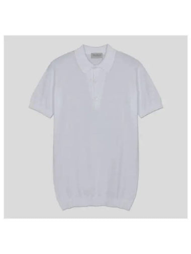 Adrian knit collar shirt white - JOHN SMEDLEY - BALAAN 1