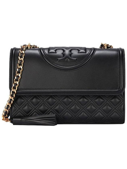 Fleming Convertible Shoulder Bag Black - TORY BURCH - BALAAN 2