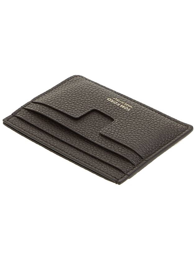 T Line Card Wallet Dark Brown - TOM FORD - BALAAN 5