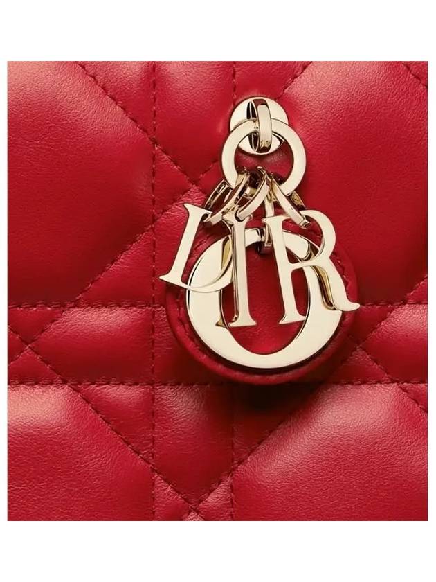 Macrocannage Calfskin Strap Mini Book Tote Bag Red - DIOR - BALAAN 3