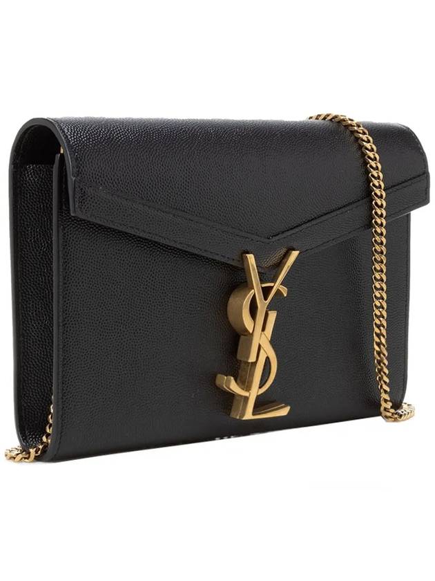 Cassandra Monogram Chain Shoulder Bag Black - SAINT LAURENT - BALAAN 5