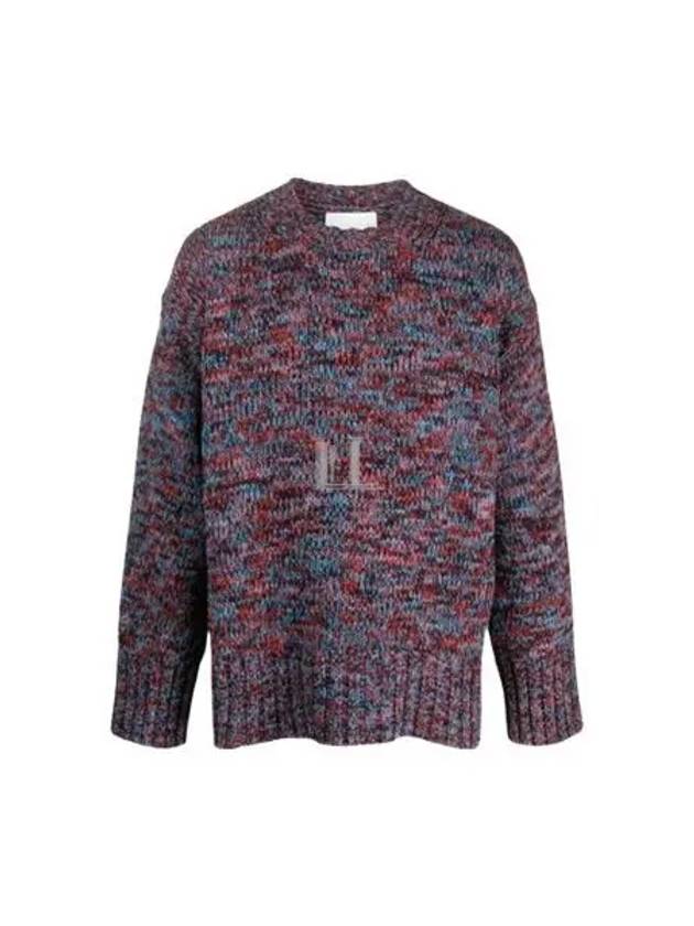 Crew Neck Knit Wool Knit Top Dark Red - JIL SANDER - BALAAN 2