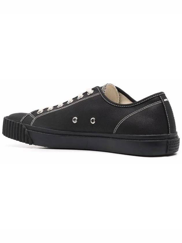 Tabi Canvas Low Top Sneakers Black - MAISON MARGIELA - BALAAN 4