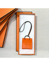 Charm Calfskin Bag Charm Orange Brown Gold - HERMES - BALAAN 4