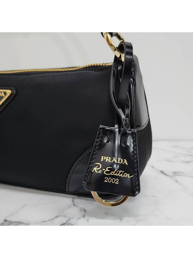 Re-Edition 2002 Re-Nylon Brushed Leather Shoulder Bag Black - PRADA - BALAAN 9