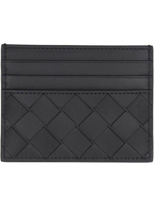 Intrecciato Leather Card Wallet Black - BOTTEGA VENETA - BALAAN 3