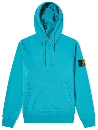 Wappen Patch Garment Dyed Hoodie Sky Blue - STONE ISLAND - BALAAN 2