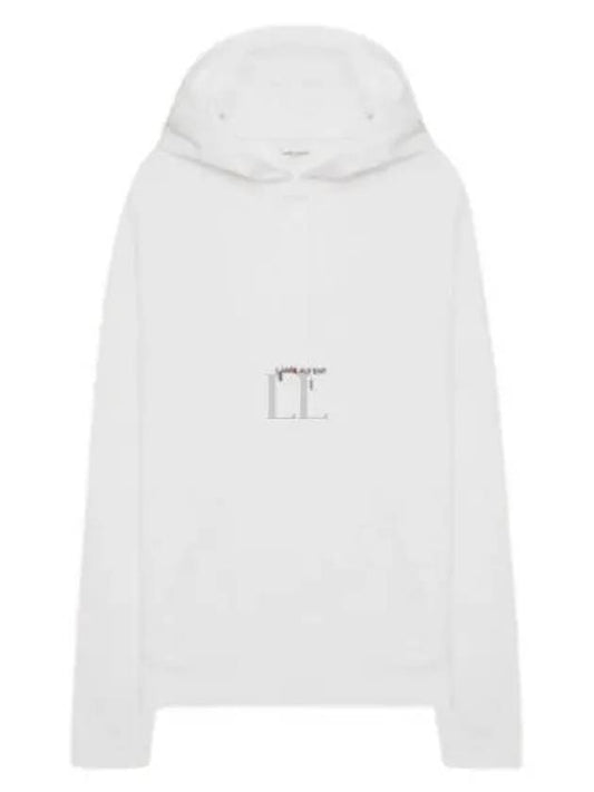 Men's Chest Small Logo Hooded White - SAINT LAURENT - BALAAN 2