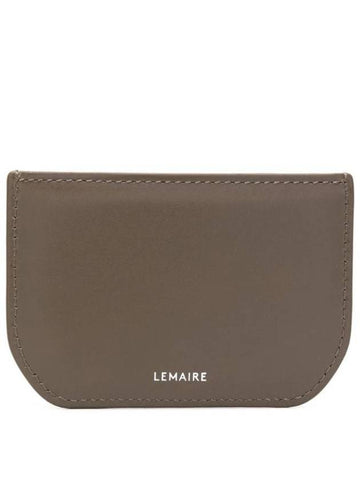 Calepin Leather Card Wallet Khaki - LEMAIRE - BALAAN 1