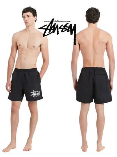 Men's Big Graffiti Beach Shorts Black - STUSSY - BALAAN 2